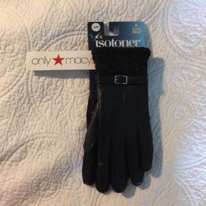 Isotoner Signature Black Gloves